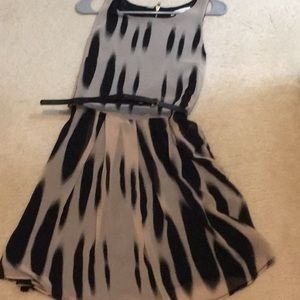 Beautiful black and cream dress.